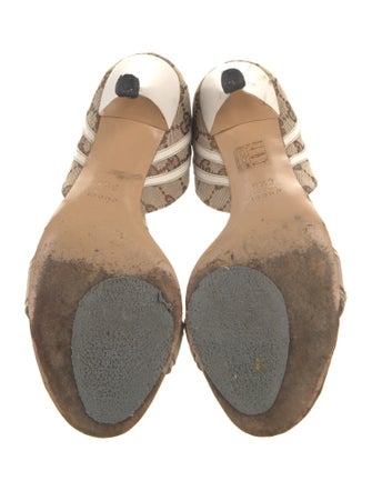 Gucci GG Canvas Canvas Slingback Sandals