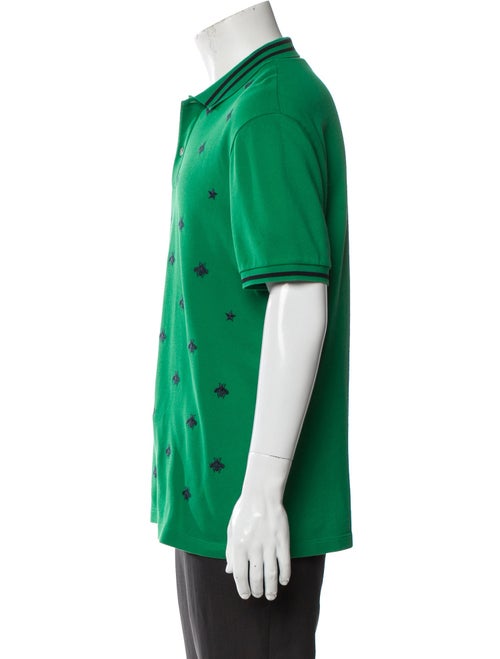 Gucci Bee Accent Printed Polo Shirt