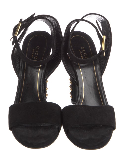 Gucci Suede Studded Accents Sandals