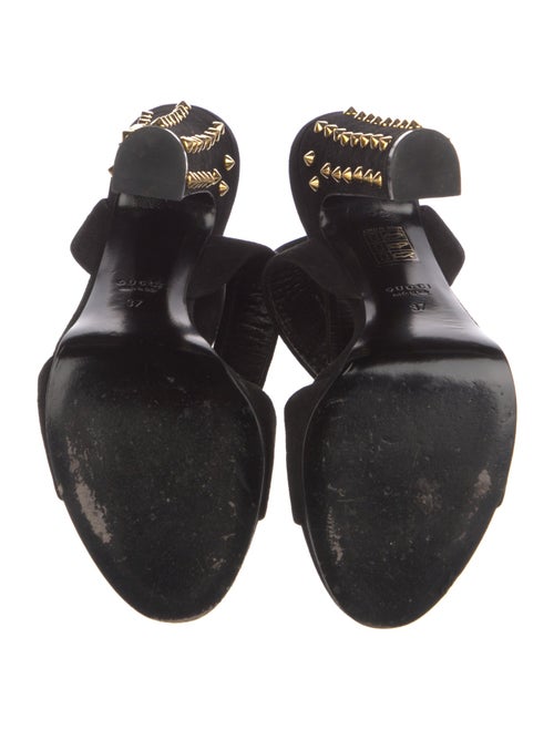 Gucci Suede Studded Accents Sandals