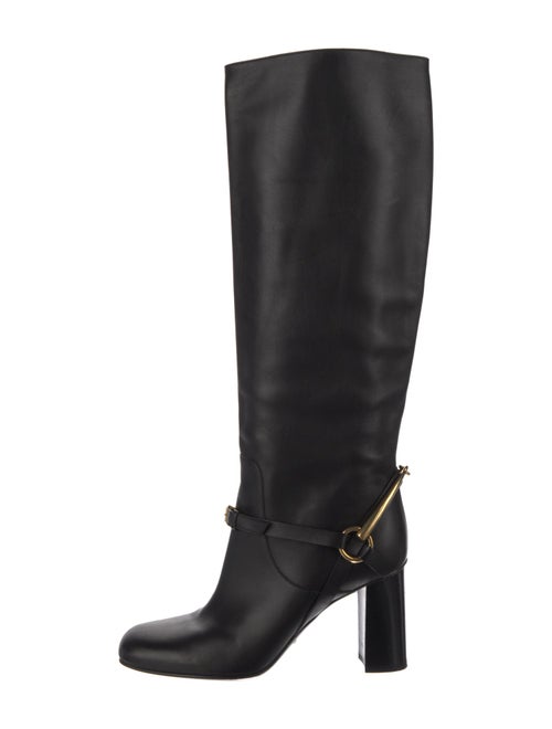 Gucci Horsebit Accent Leather Riding Boots