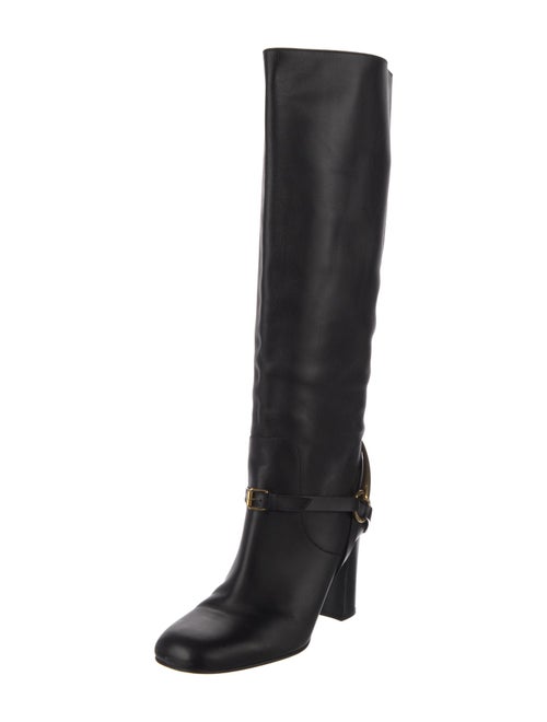 Gucci Horsebit Accent Leather Riding Boots