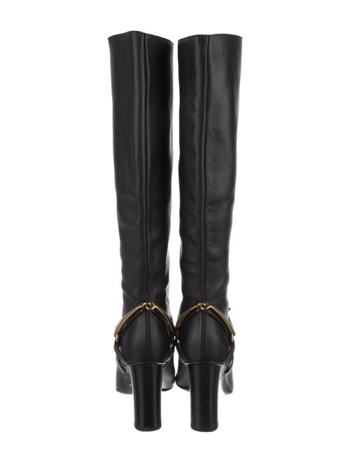 Gucci Horsebit Accent Leather Riding Boots