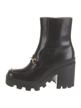 Gucci Horsebit Accent Leather Rain Boots