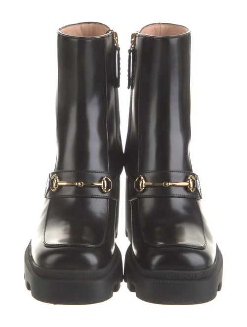 Gucci Horsebit Accent Leather Rain Boots