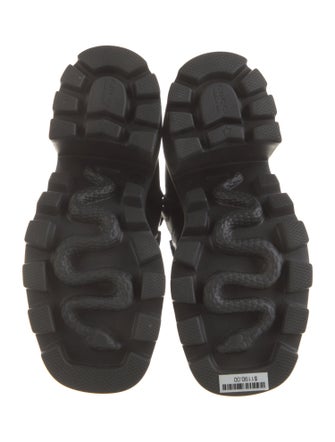 Gucci Horsebit Accent Leather Rain Boots