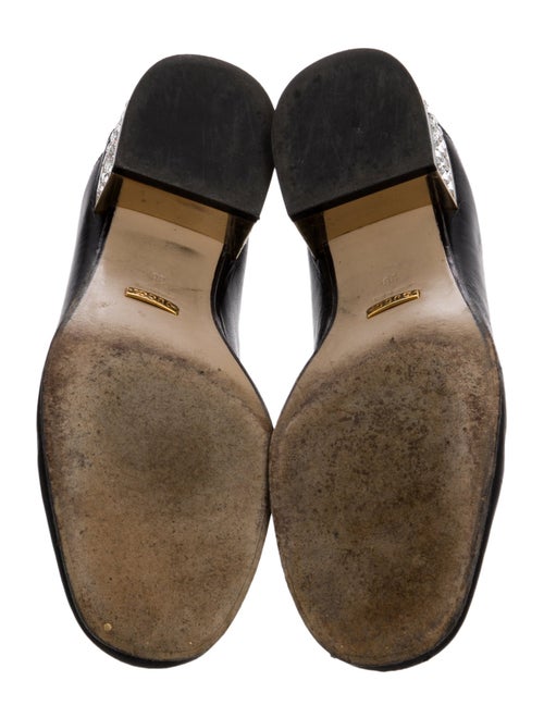 Gucci Leather Crystal Embellishments Oxfords