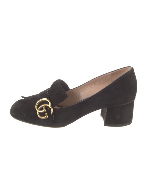 Gucci Double G Logo Suede Pumps