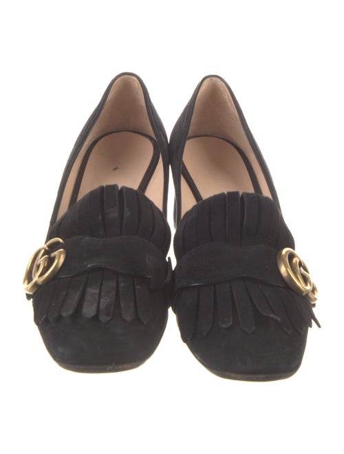 Gucci Double G Logo Suede Pumps