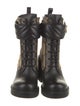 Gucci Canvas Printed Combat Boots
