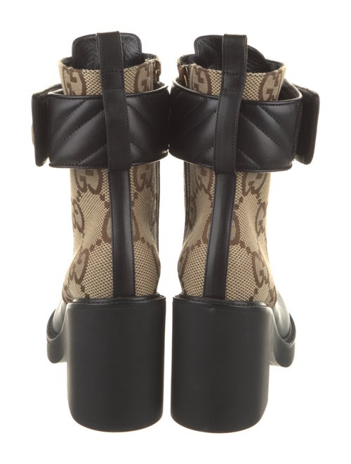 Gucci Canvas Printed Combat Boots