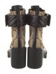 Gucci Canvas Printed Combat Boots
