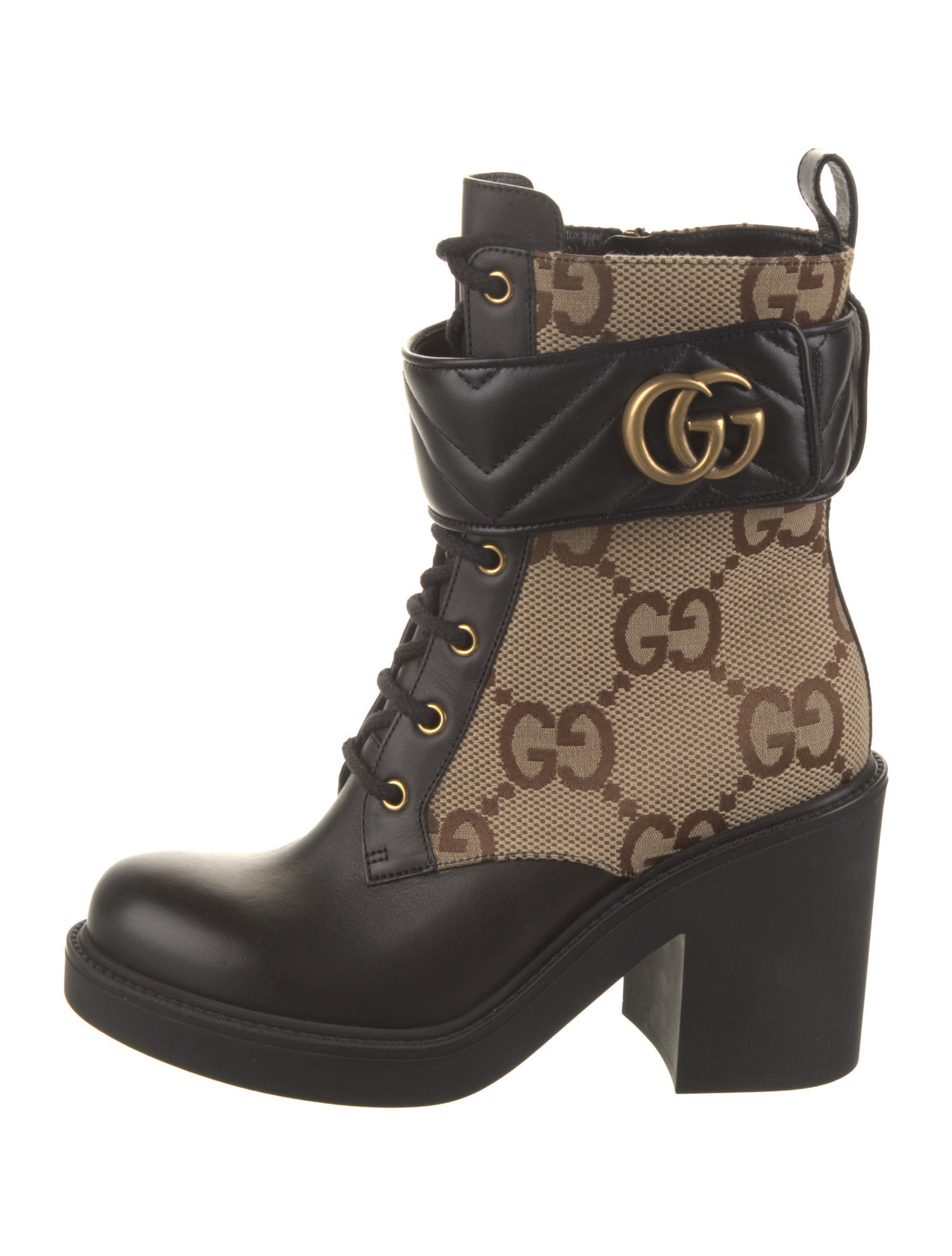 Gucci GG Canvas Canvas Combat Boots