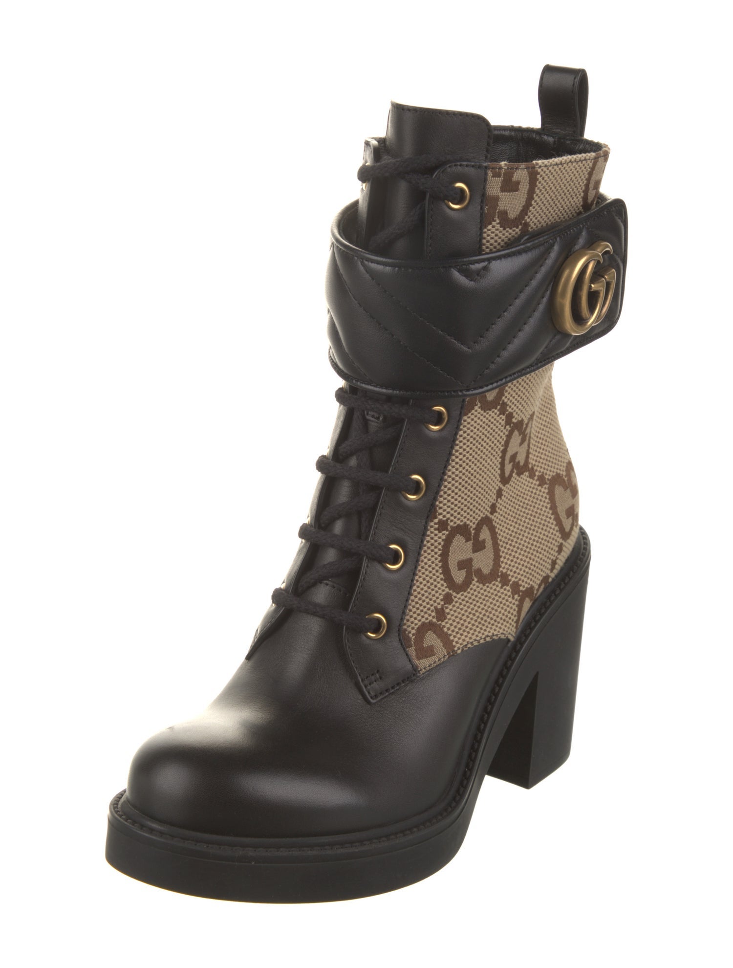 Gucci GG Canvas Canvas Combat Boots