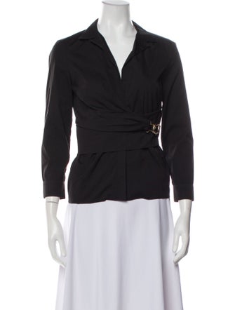 Gucci V-Neck Three-Quarter Sleeve Top