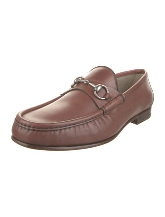 Gucci Horsebit Accent Leather Dress Loafers
