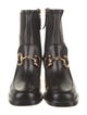 Gucci Horsebit Accent Leather Boots