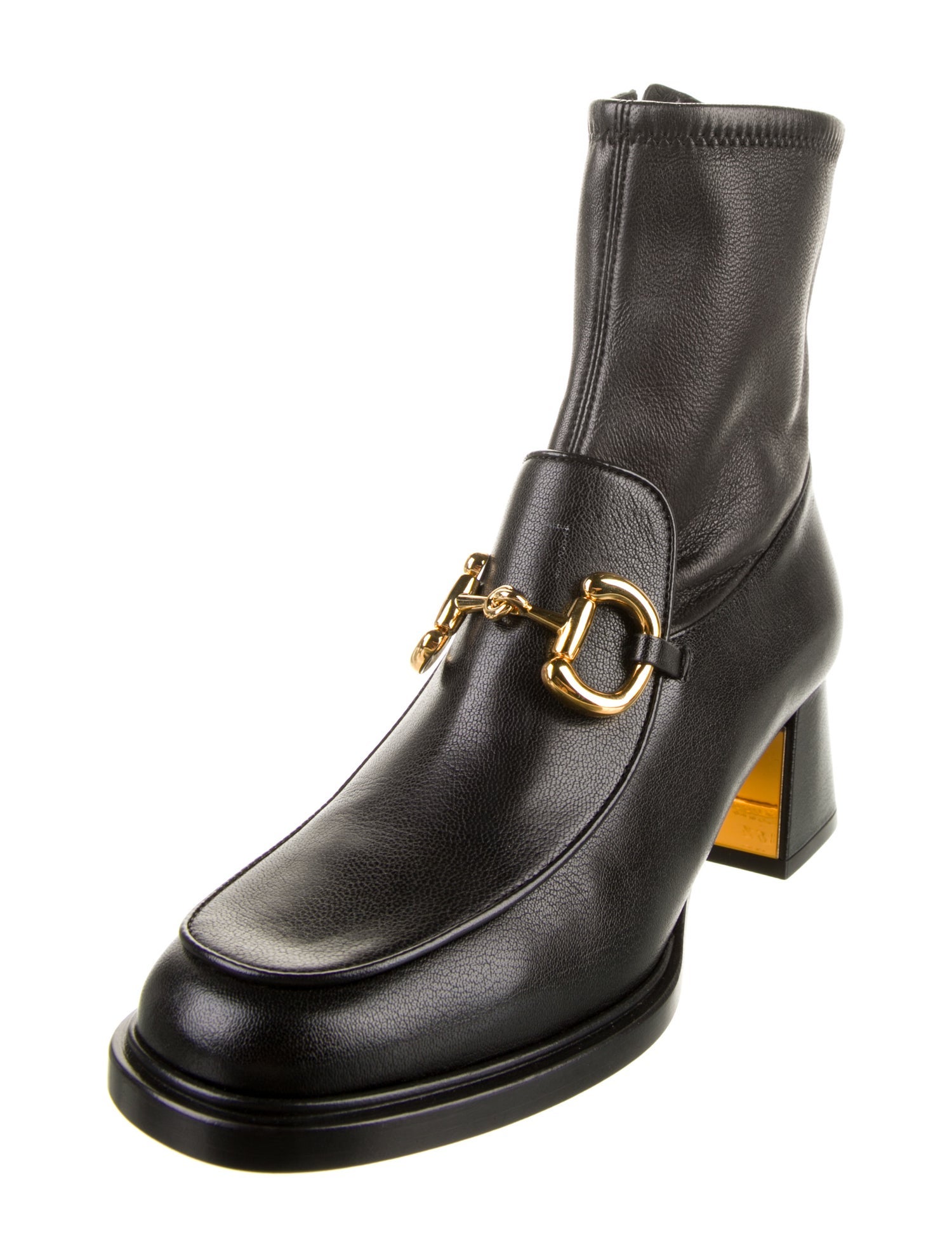 Gucci Horsebit Accent Leather Combat Boots