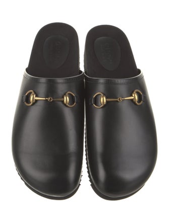Gucci Horsebit Accent Leather Slides