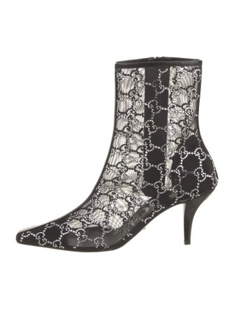 Gucci Double G Logo Mesh Boots