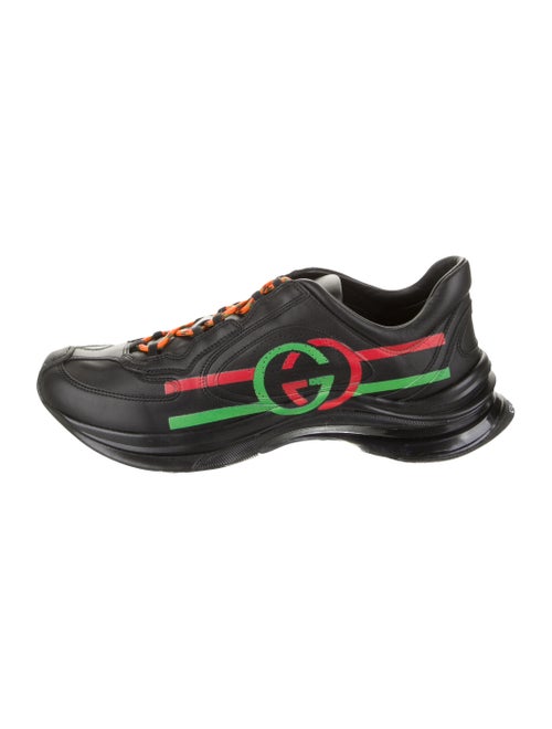 Gucci Interlocking G Logo Leather Athletic Sneakers