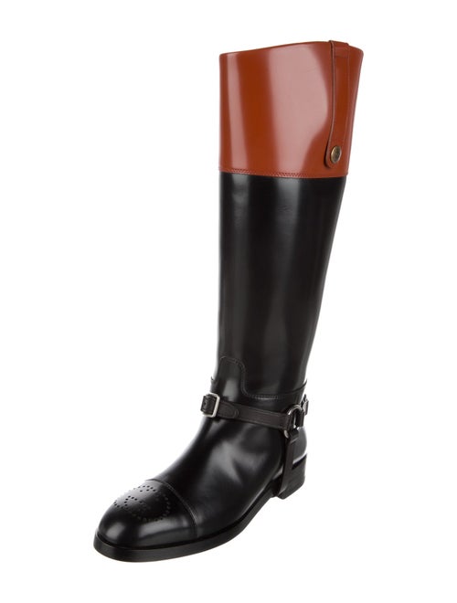 Gucci Horsebit Accent Leather Riding Boots