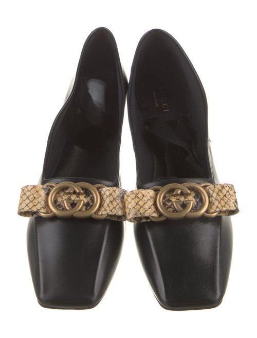 Gucci Leather Animal Print Flats