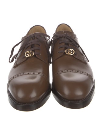 Gucci Interlocking G Logo Leather Brogues