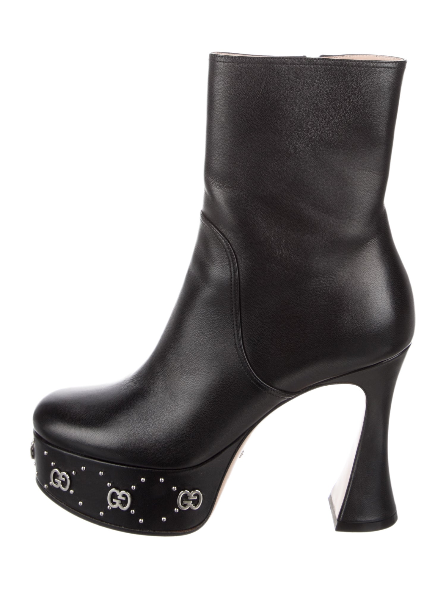 Gucci GG Logo Leather Boots