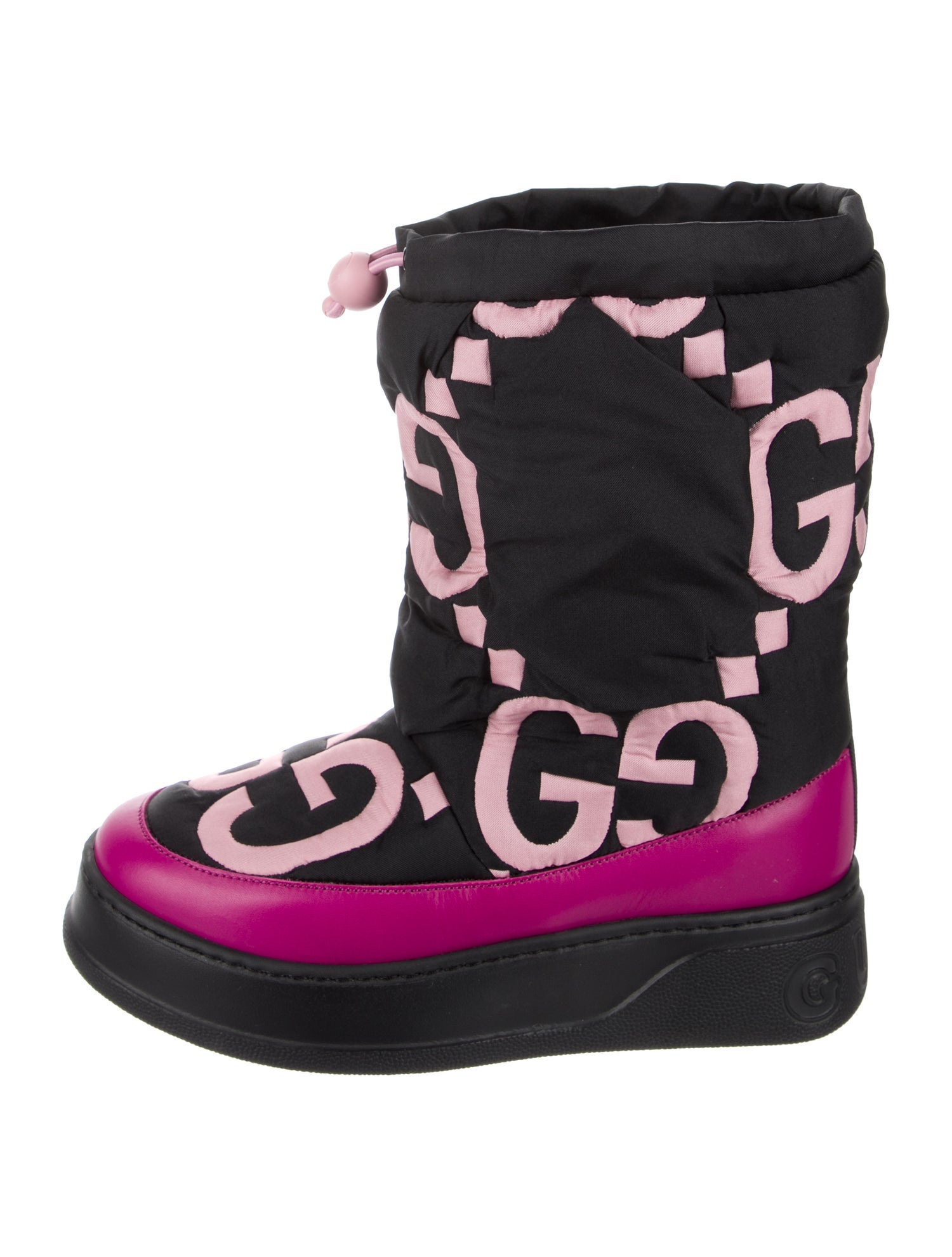 Gucci Printed Lace-Up Boots
