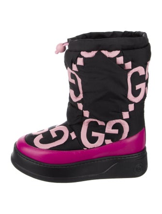 Gucci Printed Lace-Up Boots
