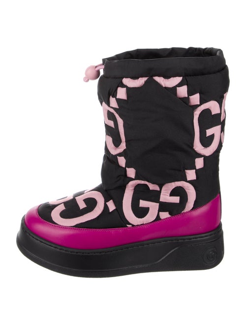 Gucci Printed Lace-Up Boots