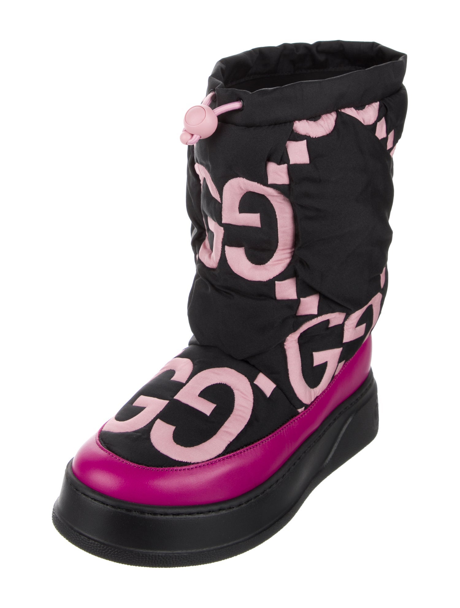 Gucci Printed Lace-Up Boots