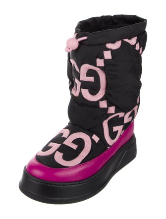 Gucci Printed Lace-Up Boots