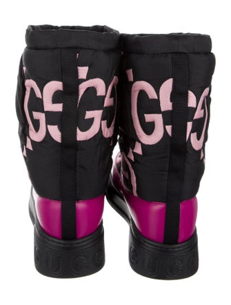 Gucci Printed Lace-Up Boots