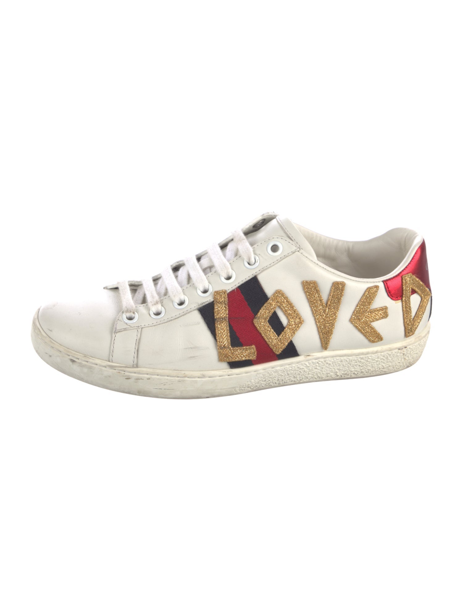 Gucci Sylvie Web Accent Leather Sneakers