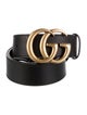 Gucci Double G Logo Leather Belt