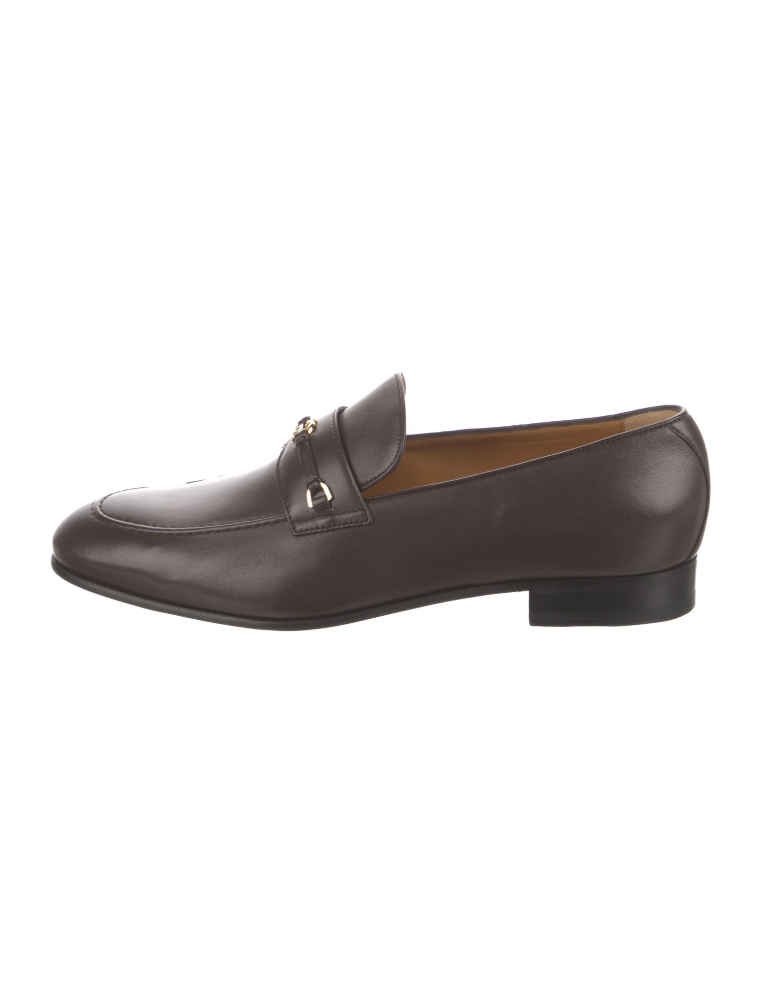 Gucci Interlocking G Logo Leather Dress Loafers