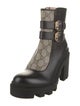 Gucci GG Supreme Leather Combat Boots