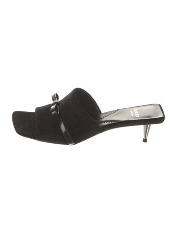 Gucci Sandals Velvet Slides IT 37 | 7