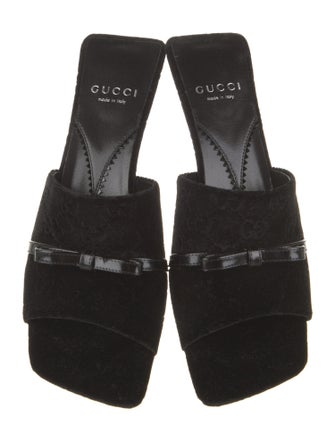 Gucci Velvet Slides