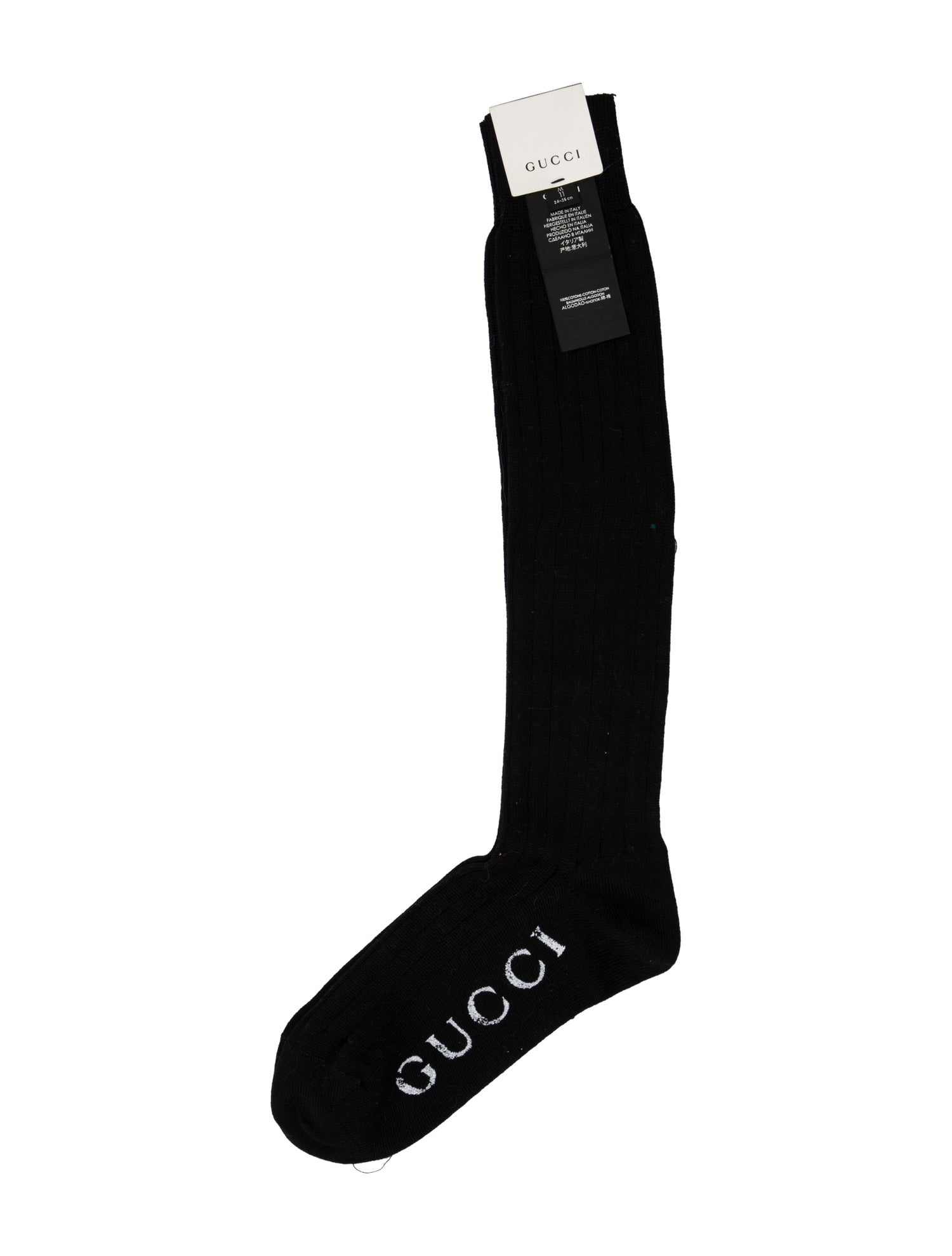 Gucci Logo Print Long Socks w/ Tags