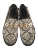Gucci Web Accent Leather Loafers