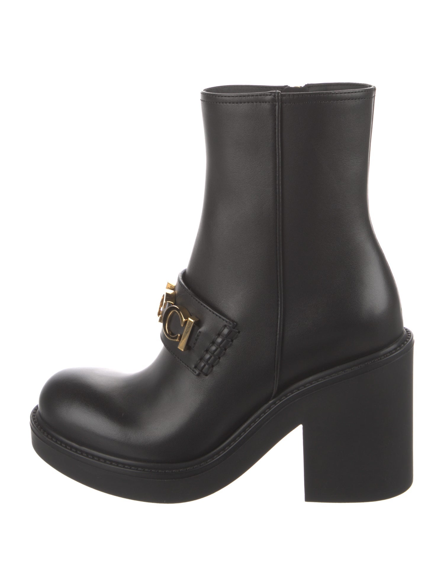 Gucci Leather Combat Boots