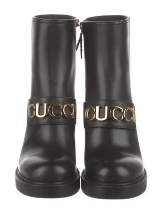 Gucci Leather Combat Boots
