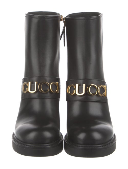 Gucci Leather Combat Boots
