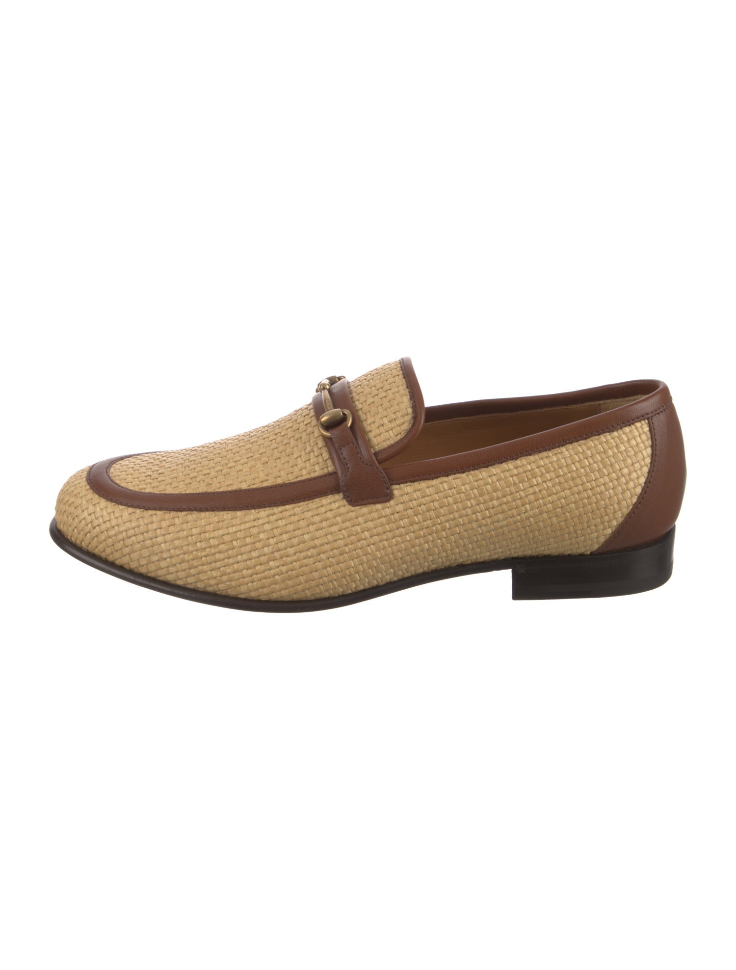 Gucci Leather Printed Loafers