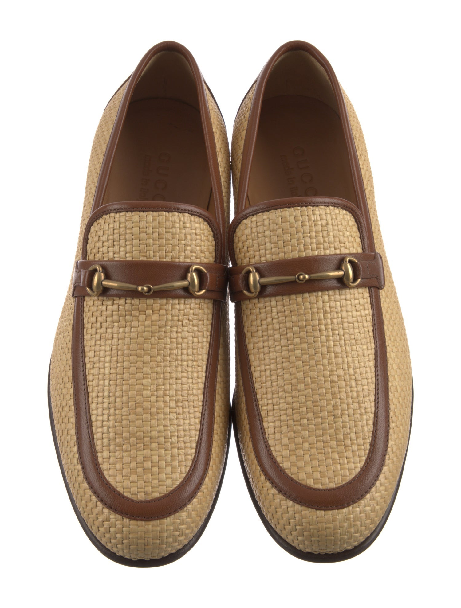 Gucci Leather Printed Loafers