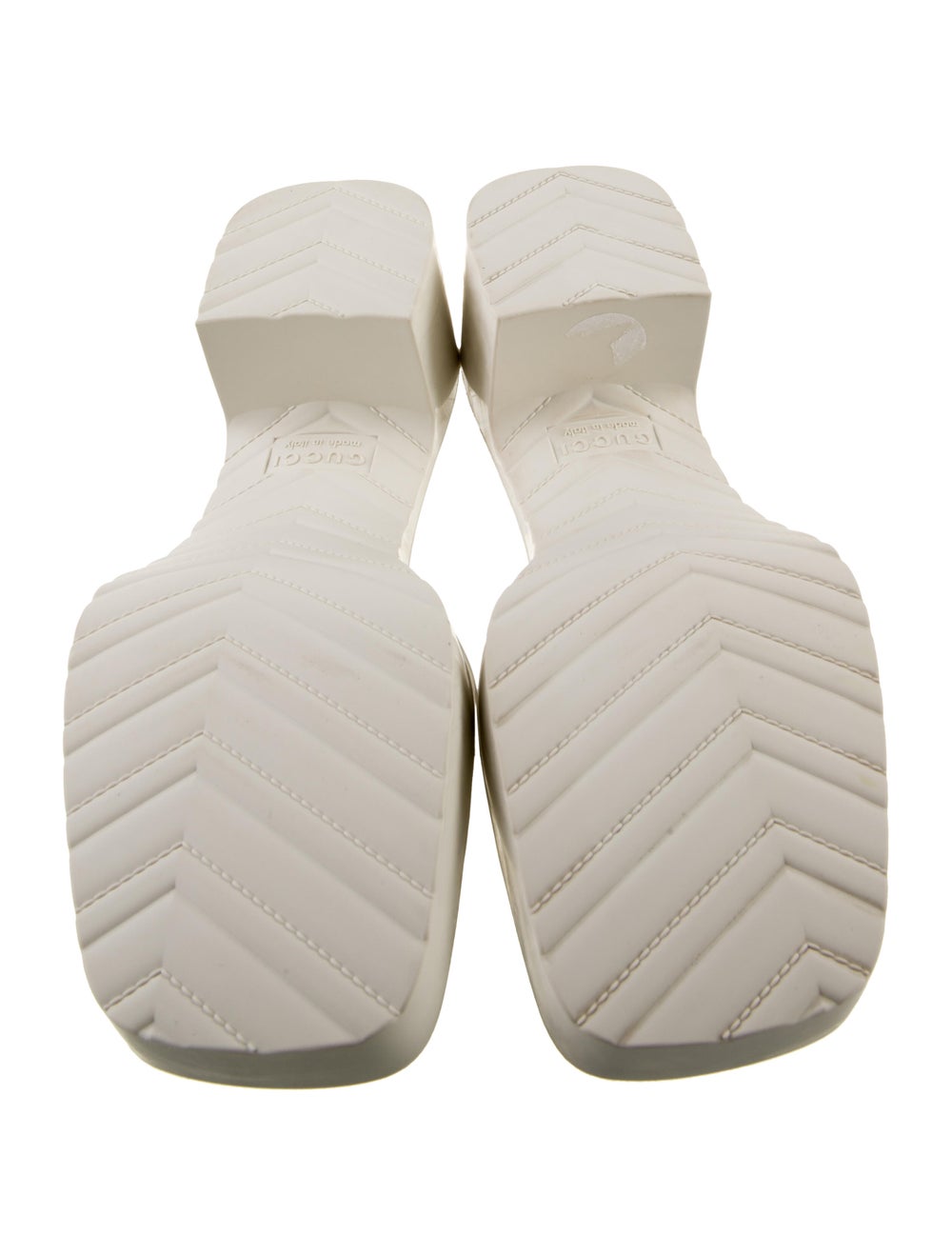 Gucci Rubber Slides Neutrals Platform - image 5