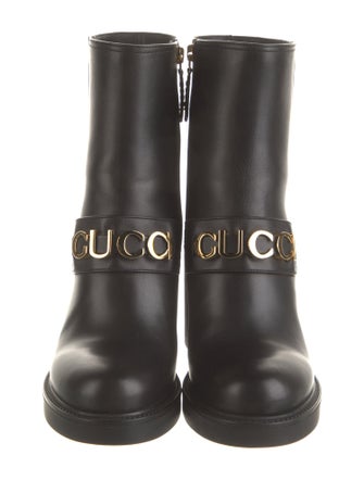 Gucci Leather Combat Boots